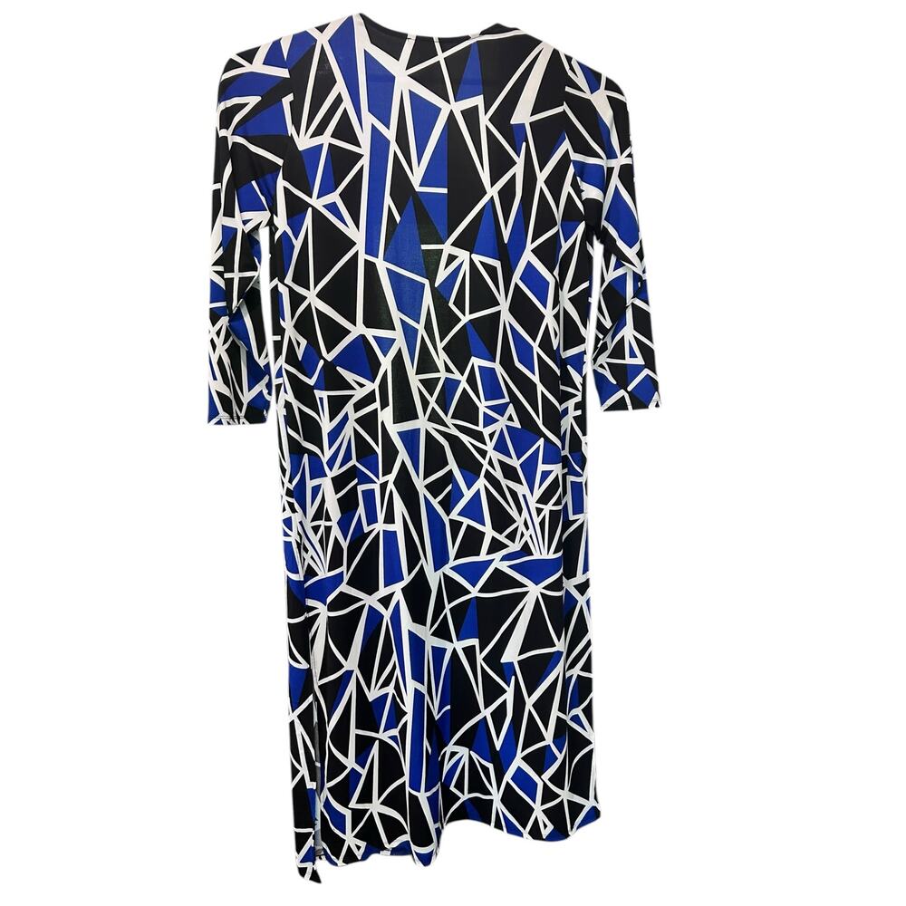 Ashley Stewart Open Cardigan Cover Up Maxi Artsy Boho Geometric Design SZ 18/20 - Picture 6 of 7